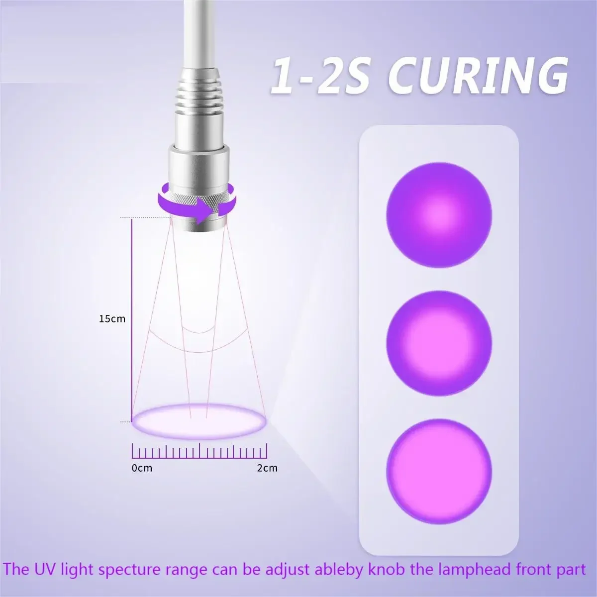 5W/10W Quick Curing UV Eyelash Glue Movable and Dimmable UV LED lash Floor Lamp For Eyelash/Hair/Extension