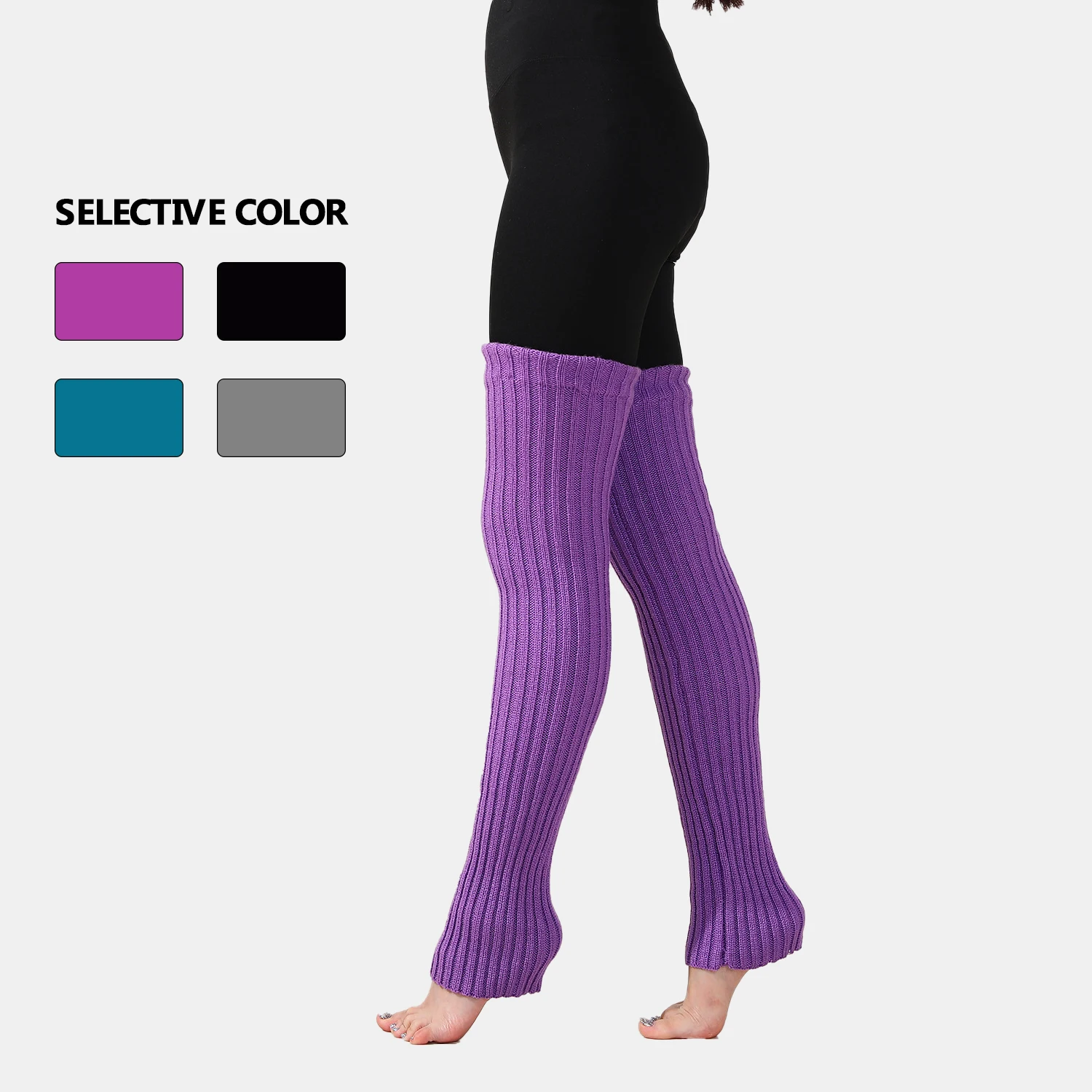 جوارب يوجا صوفية سميكة ودافئة للنساء مقاس 70 سم لخريف وشتاء مناسبة لخلع الملابس وممارسة اليوغا