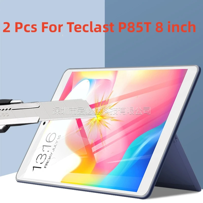 2 Pcs For Teclast P85T 8 inch  Explosion-Proof Real Tempered Glass Toughened Film Screen Protect Cover