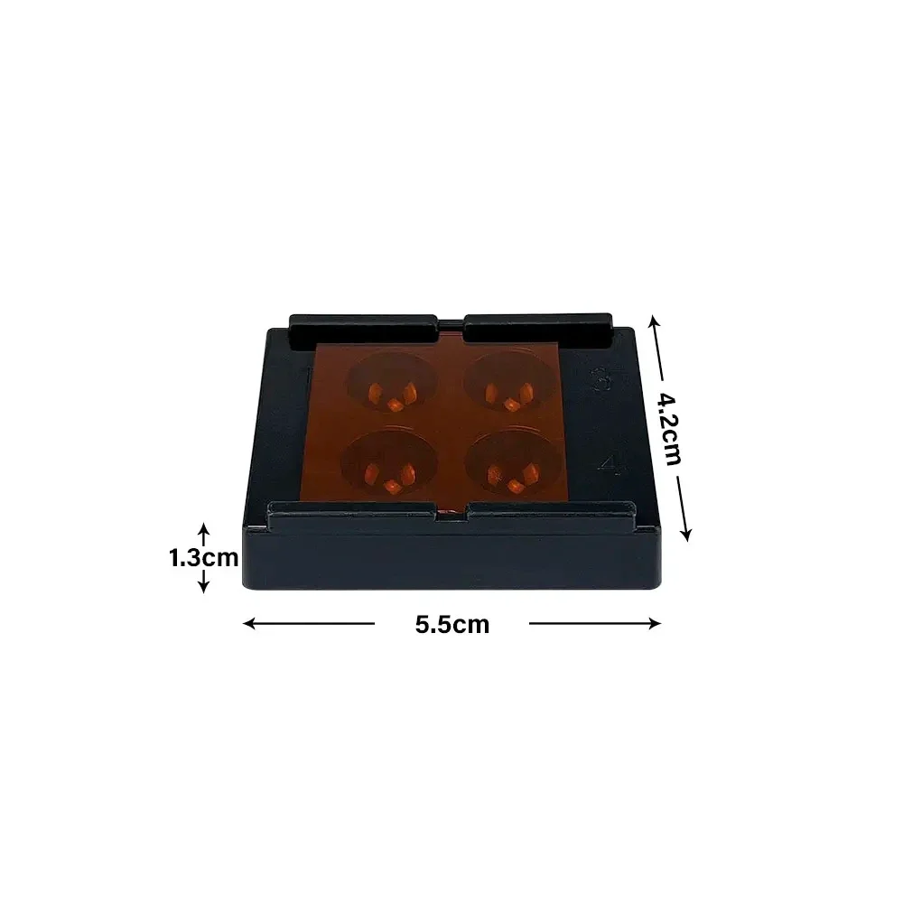 4Holes Dental Veneer Box Teeth Patch Shading Light Storage Case Mix Composite Resin Shade Light Hood Organizer Tool