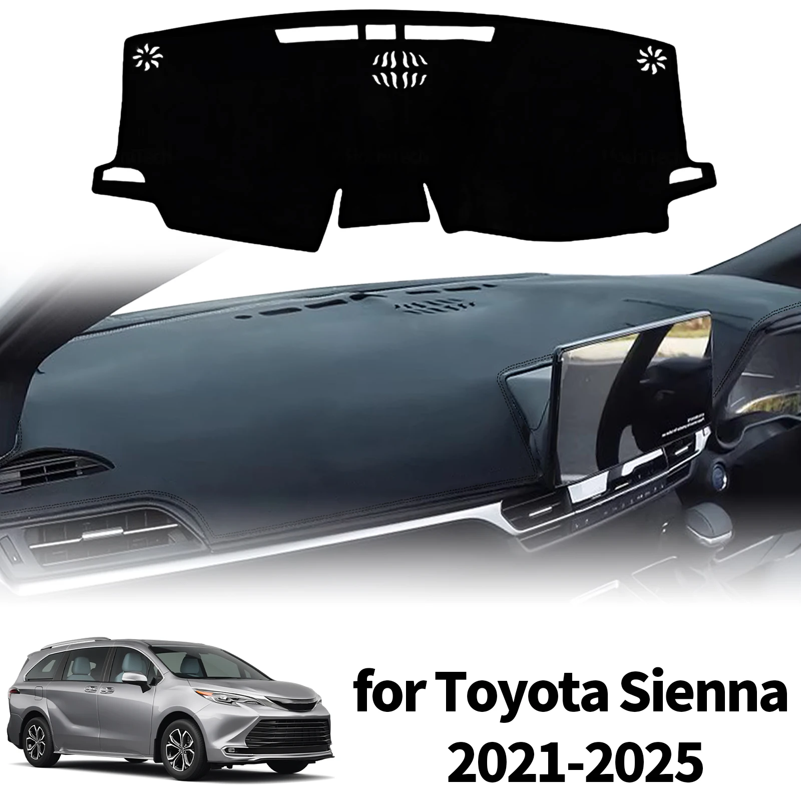 

Для Toyota Sienna 2025-2021 XL40: Специальный чехол-накидка на приборную панель, солнцезащитный коврик, противоскользящий коврик-протектор, аксессуары