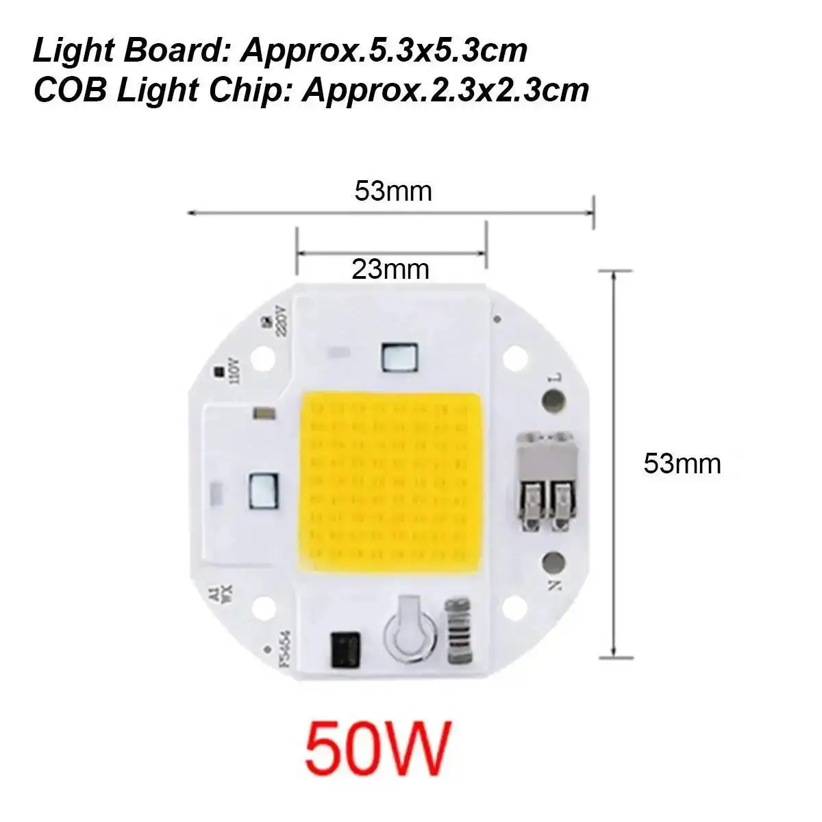 50W 70W 100W Cob Led Chip 110V 220V Ic Free Welding Driver Beads Smart Aluminum For Module Lampada Lights Lighting Spotlight Pcb