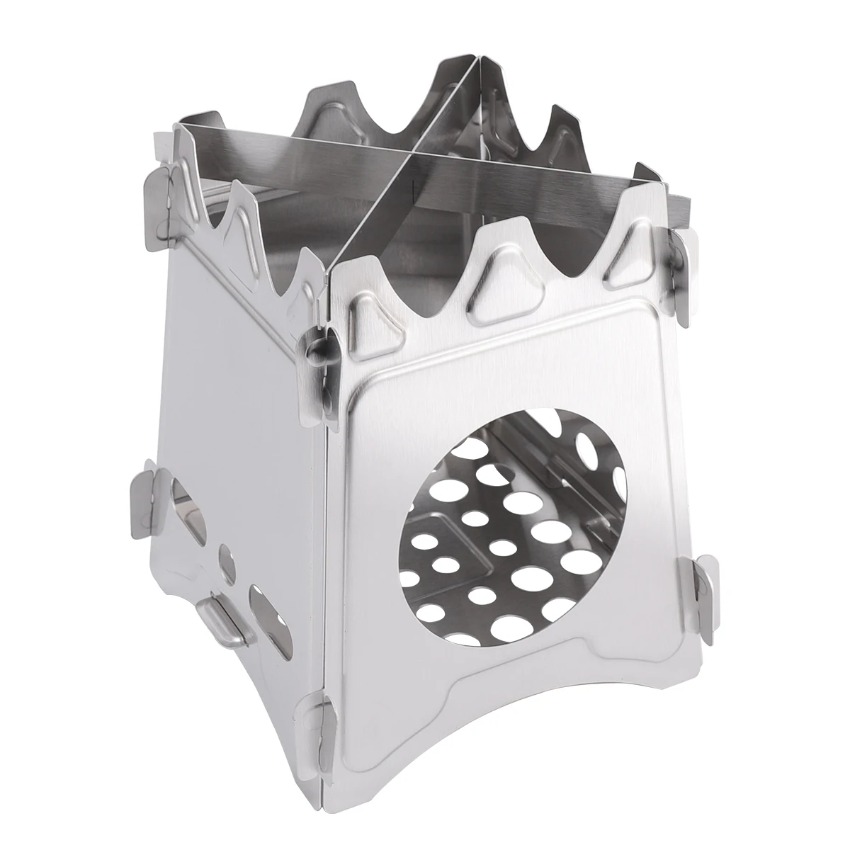 

Portable Folding Furnace Camping Cookware Outdoor Stove Mini Barbecue Wood Burning