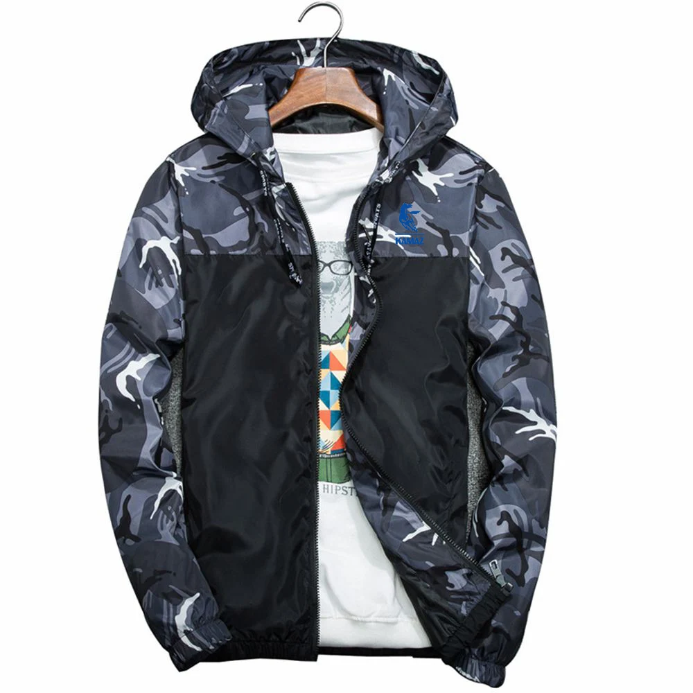 Sudadera con capucha y estampado Kamaz para hombre, chaqueta informal de manga larga con costuras de camuflaje, estilo Harajuku, a la moda, novedad de 2023