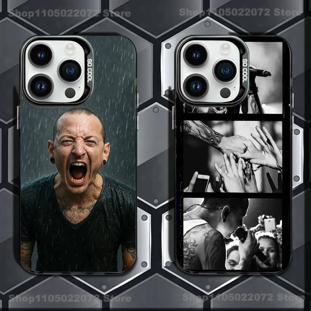 

Rock Singer C-Chester Bennington Phone Case For iPhone 16,15,14,13,12,11,Mini,Pro,E,MAX Black Candy Matte Shockproof Cover