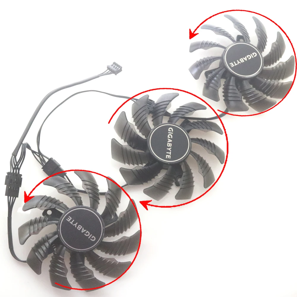 T128010SU DC12V 0.35A 77mm For Gigabyte RX6700XT 6700 6600XT EAGLE OC RX5700XT 5600XT 5500XT GAMING Graphics Card Cooling Fan