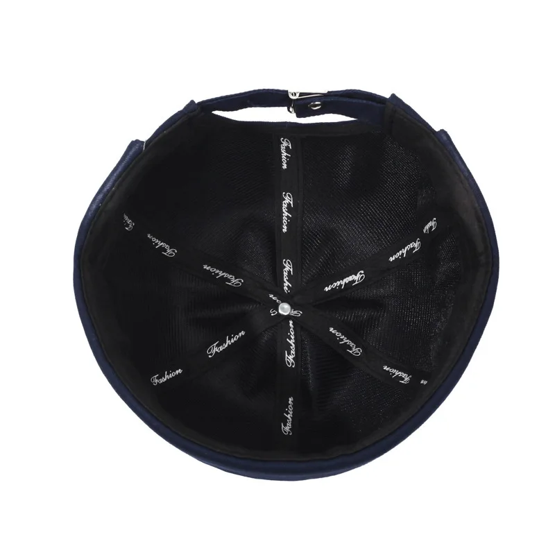 Men Docker Cap No Brim Miki Hat Metal Cross Decor Adjustable Back Strap Skullcap Casual Streetwear Beanie Hat for Daily Outdoor