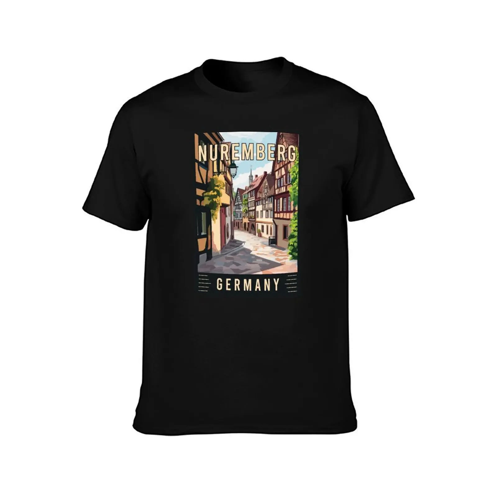 Experience Stunning Historic Gem Nuremberg in Germany - Travel Art T-Shirt Stylish Graphic Short Sleeve Top T-Shirt