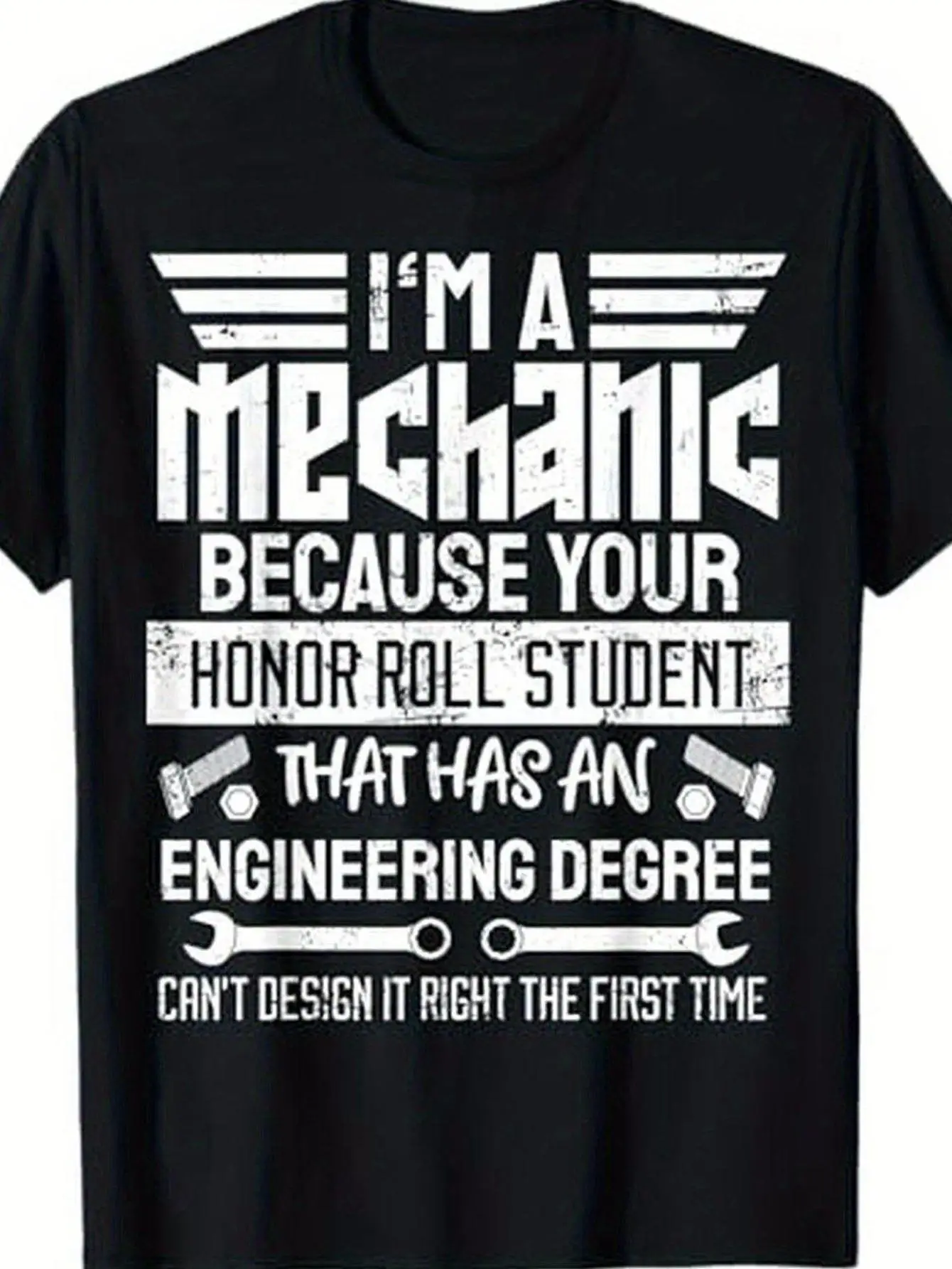 

Mechanic Wrench T-Shirt - 100% Cotton, S-XXXL Men's Car Enthusiast Garage Gift Tee