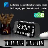A55F-Bedside Alarm Clock DAB/FM Radio Digital LED Clock Large Sn Dual Alarm Clock Dual USB Radio Sleep Timer FM Radio Clock
