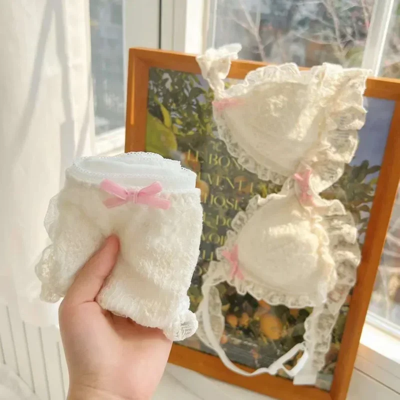 حمالة صدر دانتيل لوليتا كلاسيكية فرنسية بدون حلقات فولاذية، غطاء حمالة صدر على الطراز الياباني الحلو