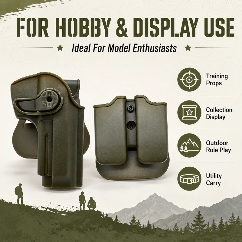 Complete Two-piece Waist Carry Accessory Set Hard ABS Plastic Main Carry Shell + Double Storage Cover For Hobby Model Collection