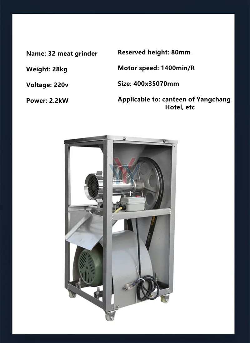 32 handlowa elektryczna maszynka do mielenia mięsa, duża kruszarka do kości, maszynka do mielenia mięsa, stojak na kurczaka, chili, klej ryżowy, maszyna do kiełbasy,