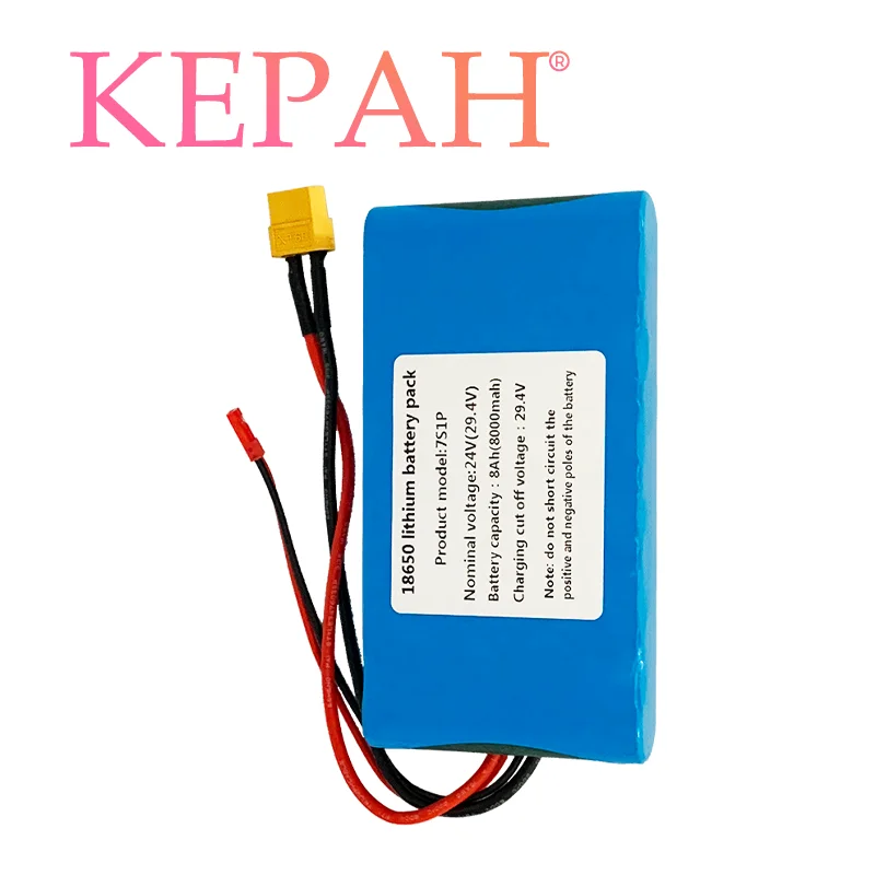 24V 7S1P 29V 8000mAh 7S 1P akumulator litowo-jonowy nadaje siฤ do skutera rowerowego z wbudowanym BMS i ลadowarkฤ