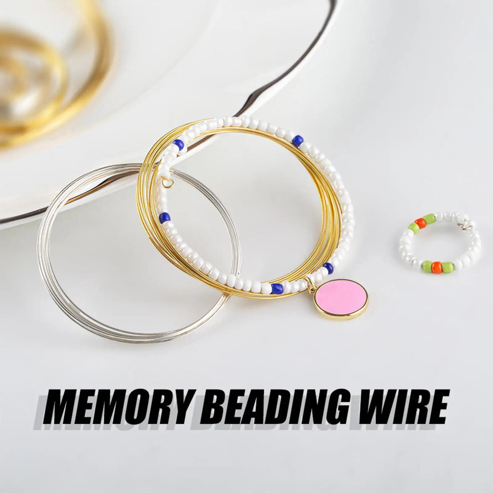 Memory Wire for Jewelry Making Stainless Steel Beading Wire 4 Loop Coils for Bracelet Necklace DIY Craft Supplies
