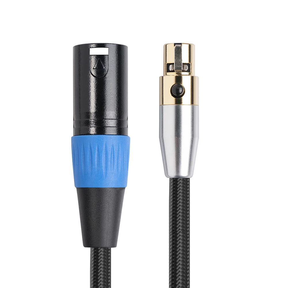 0.3/1/2/3/5M Mini XLR Female To Male XLR Mic Cord Bi-directional 3 Pin Mini XLR Female To 3 Pin XLR Male Cable for Camera Mixer