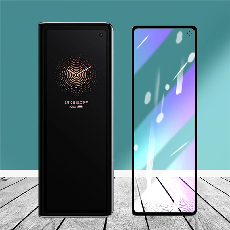 Xiaomi用強化ガラススクリーンプロテクター,Xiaomi用強化ガラスフィルム,ウィンドウフィルム,3つ折り保護フィルム,パープル