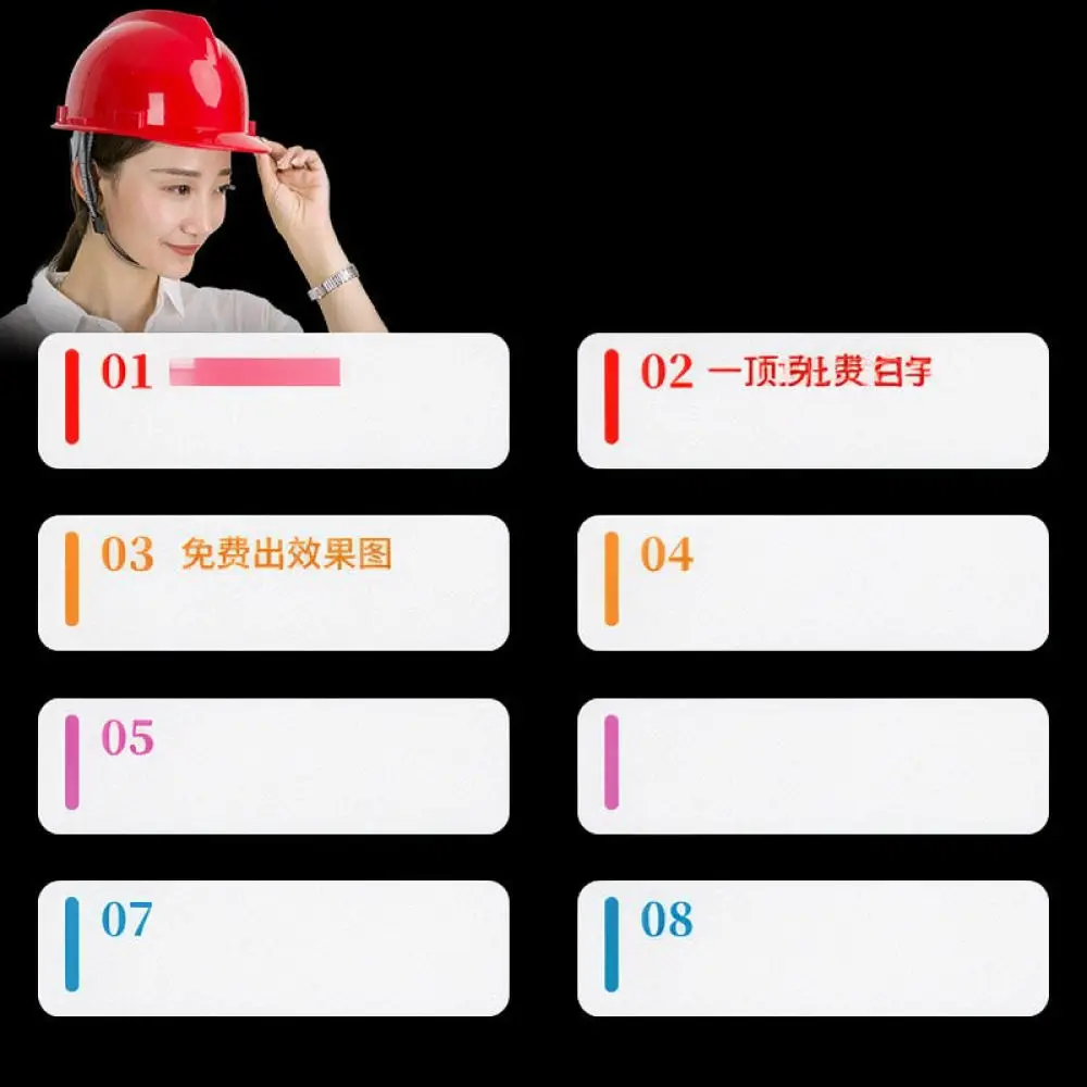 Construction Protective Safety Helmet ABS Hard Hat Ventilation Design V Style Labor Supply Gear Industrial Cap