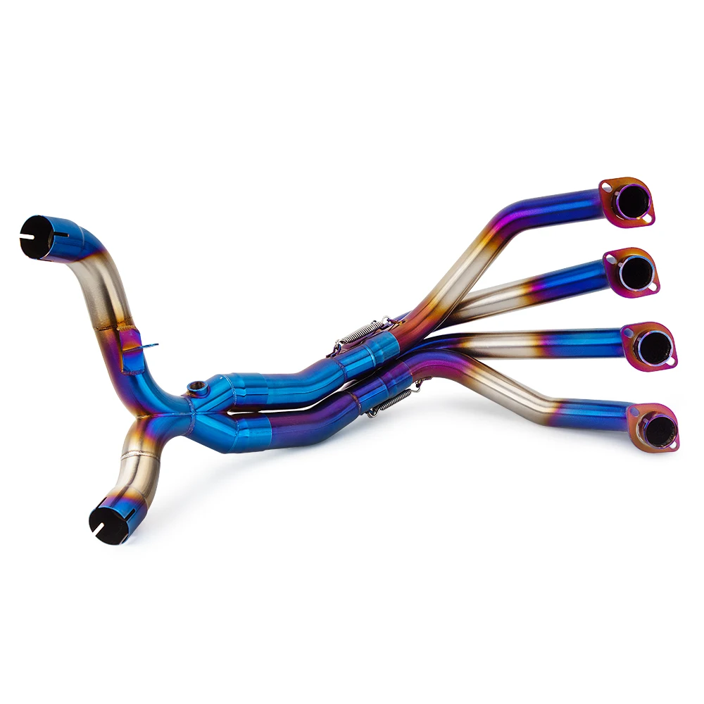 مشعب عادم الدراجة النارية Kawasaki Z1000 2010-2020 تعديل أنبوب الوصلة الأمامية غير القابل للصدأ متوافق مع كاتم صوت الهروب الأصلي
