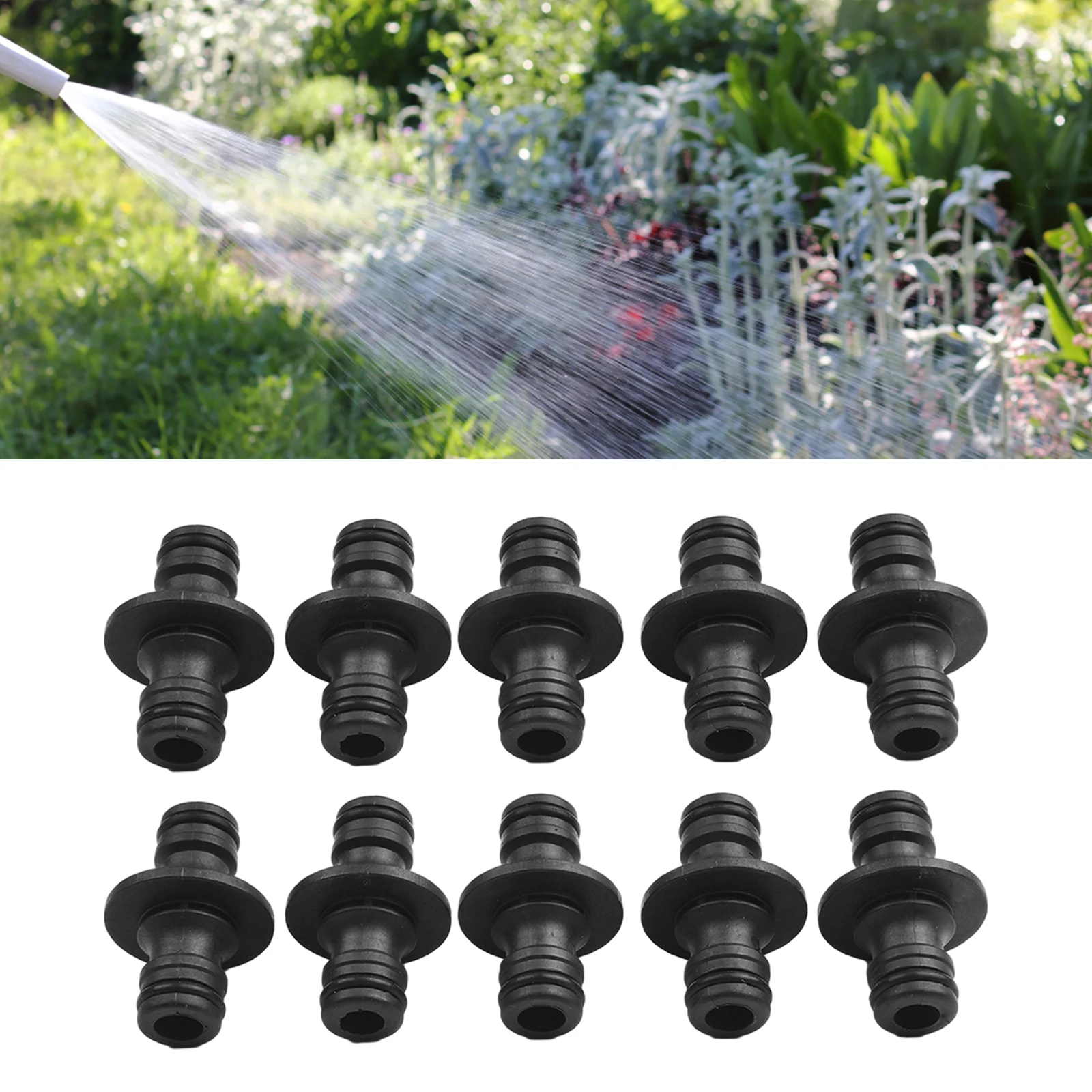 

10Pcs 2 Way Garden Hose Connector 1/2Inch Garden Watering Water Hose Pipe Connector Quick Joiner Coupler Garden Tools