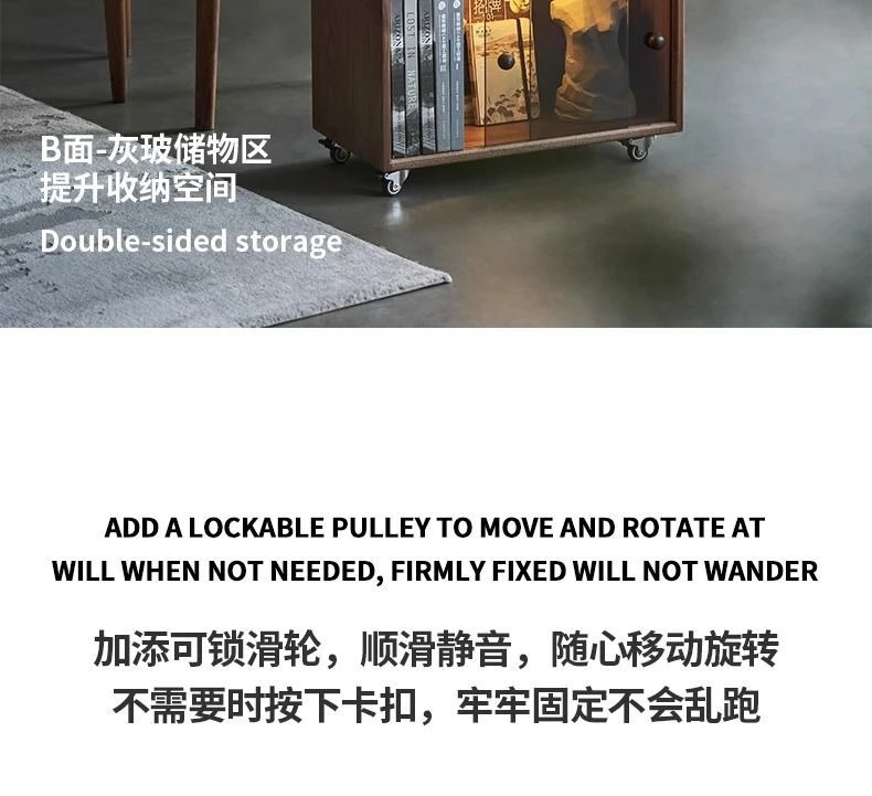 Simple living room display cabinet Household study storage solid wood locker