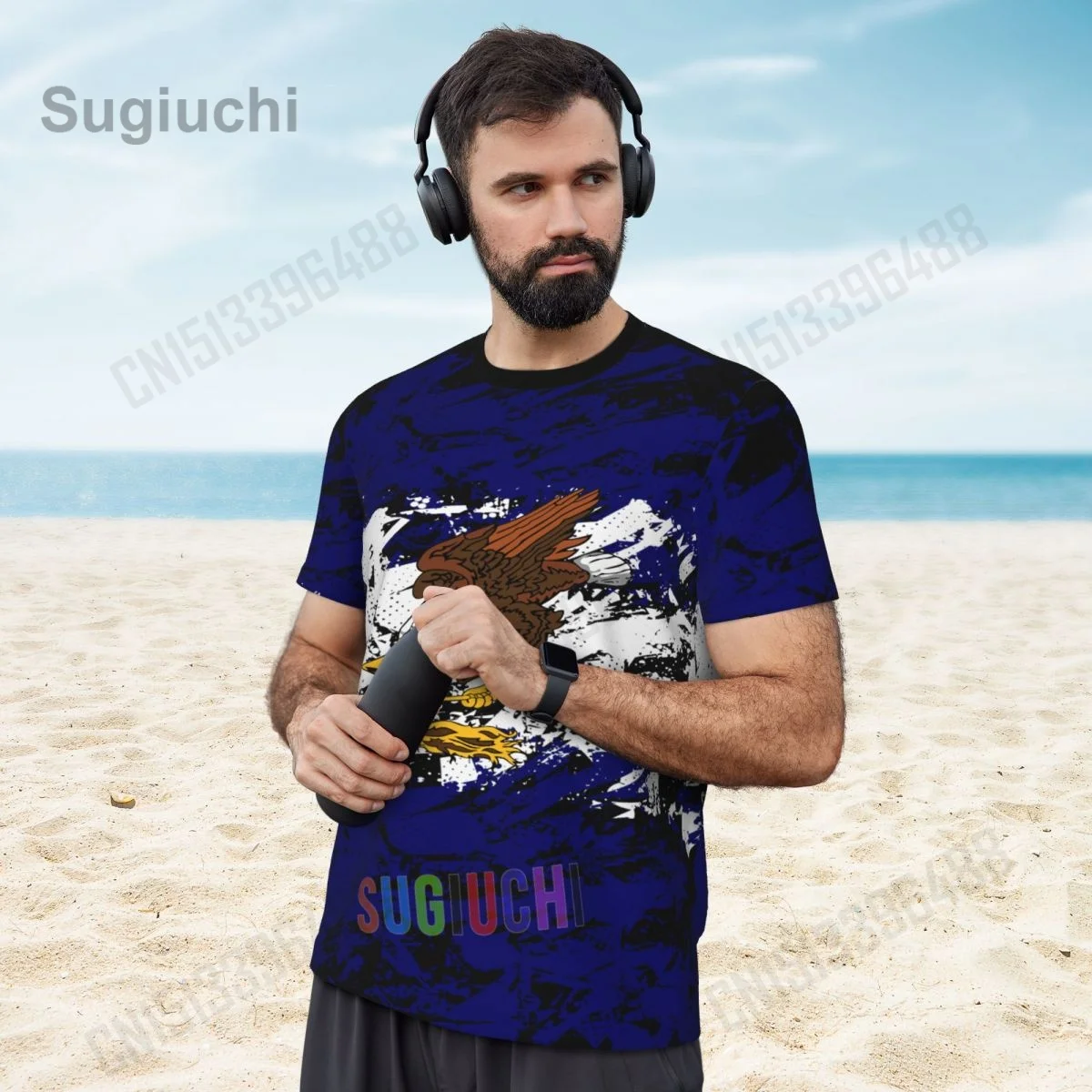 2026 American Samoa Flag Retro 3D Printing Summer Short Sleeve T-Shirt Men Women Mesh Clothing Breathable Sports Tees