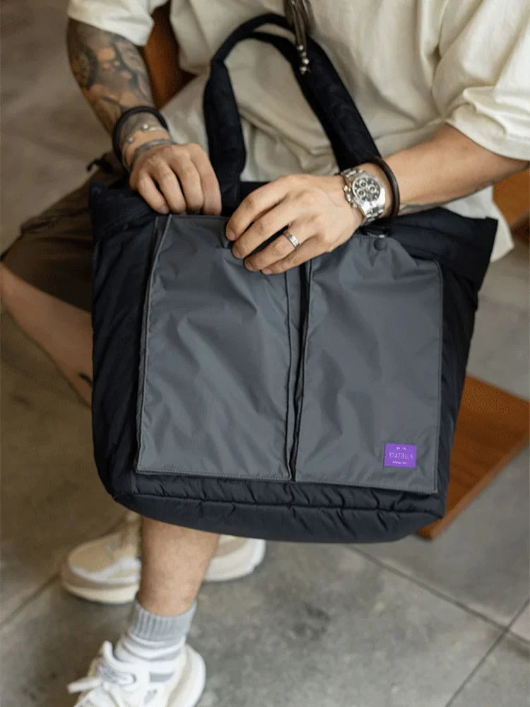 2025ss Japanese Style Simple Single Shoulder Bag Nylon Cloth MenTote Bag Casual Crossbody Bag Waterproof Men Luggage Suitcase