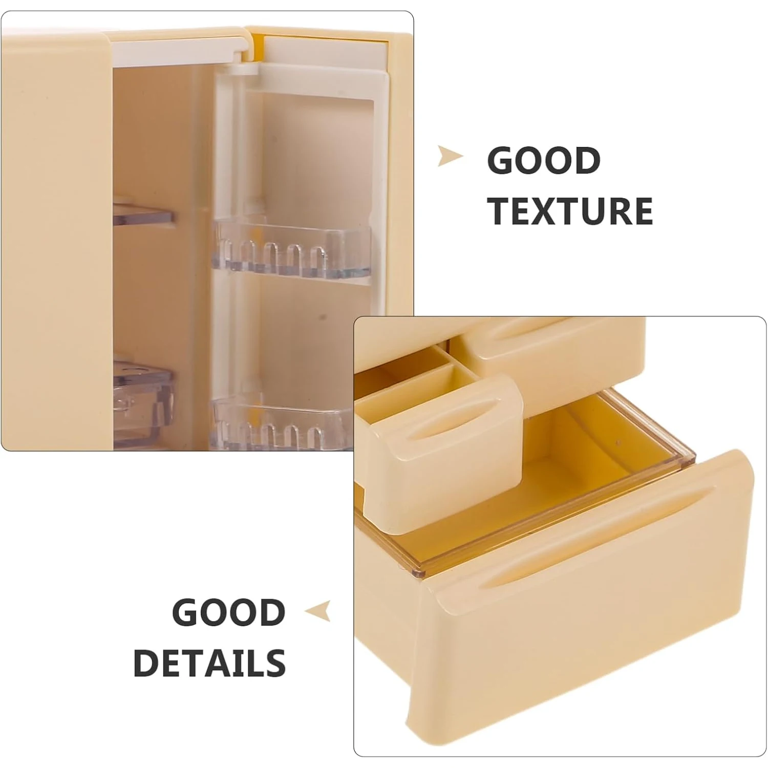 Kids Miniature Double-Door Fridge 1:12 Dollhouse Furniture Cooking Bench Refrigerator Freezer Toy,Mini Double-Door Play House