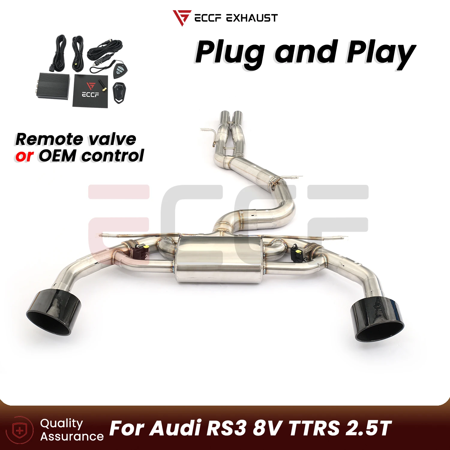 

Sporty Stainless steel Catback exhaust FOR Audi RS3 8V TTRS 2.5T Aggressive Exhaust Sound Plug and Play Performance Upgrade