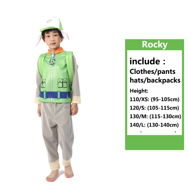 Paw Patrols Cosplay Cartoon Costume Kids Creative Stage Performance Outfit Costume Ryder Rubble Dress Up Boy Girl Birthday Gift