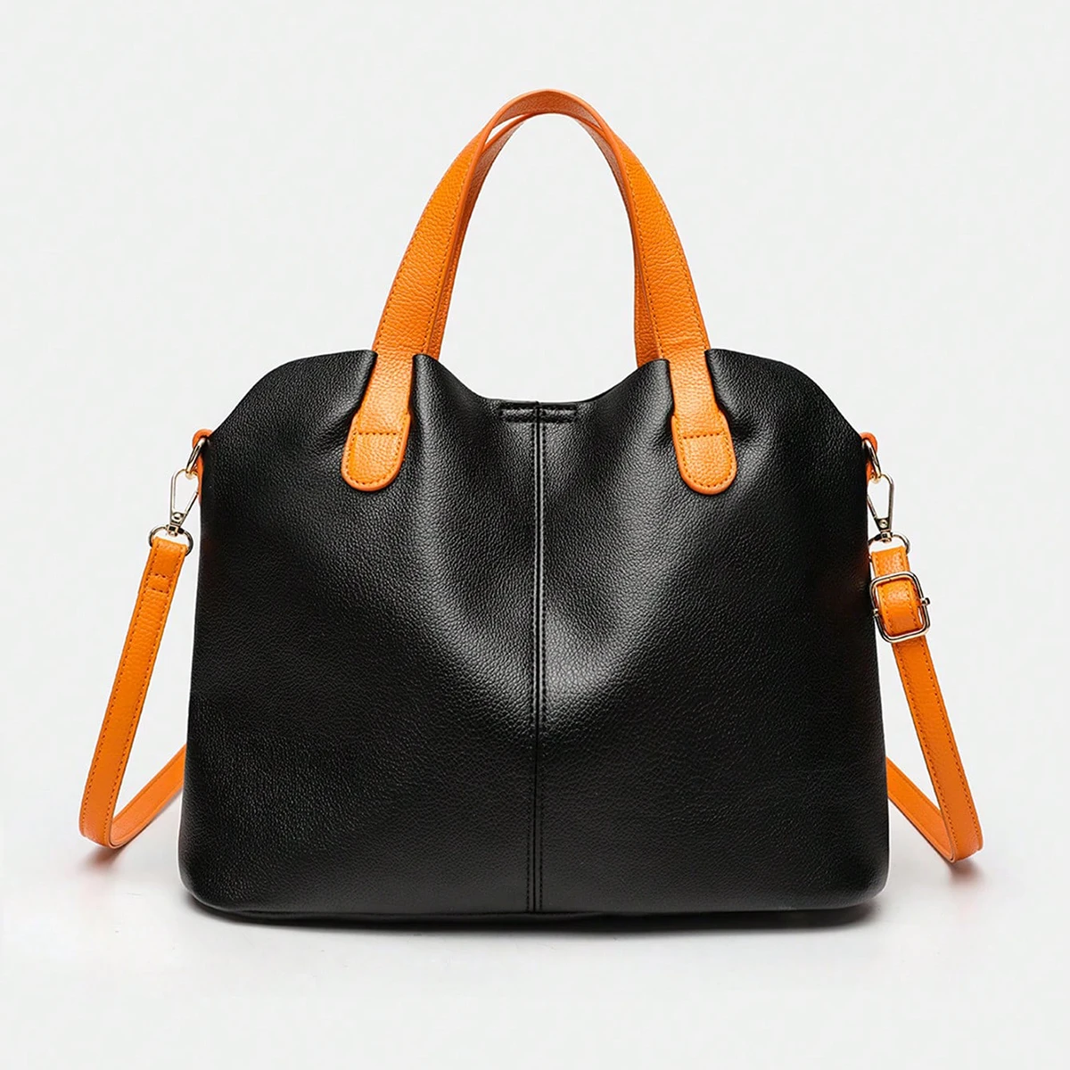 

Two-piece women's PU leather new shoulder/crossbody bag, simple and suitable for everyday use, commuting, office, or bucket bag.