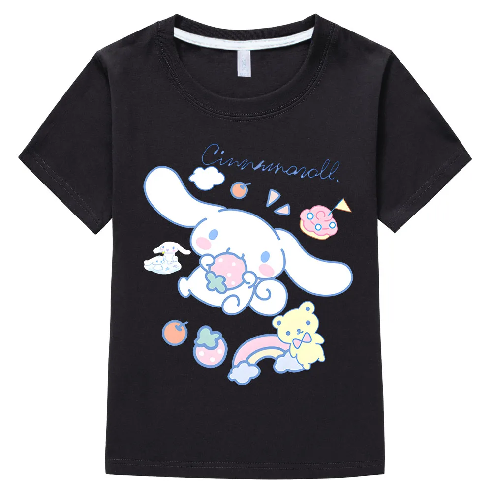 

Cinnamoroll Children T-shirt Kawaii T Shirt Sanrio Anime Cartoon Children Casual Clothes Tee Shirt Kid Girl Boy Fashion Y2K Tops