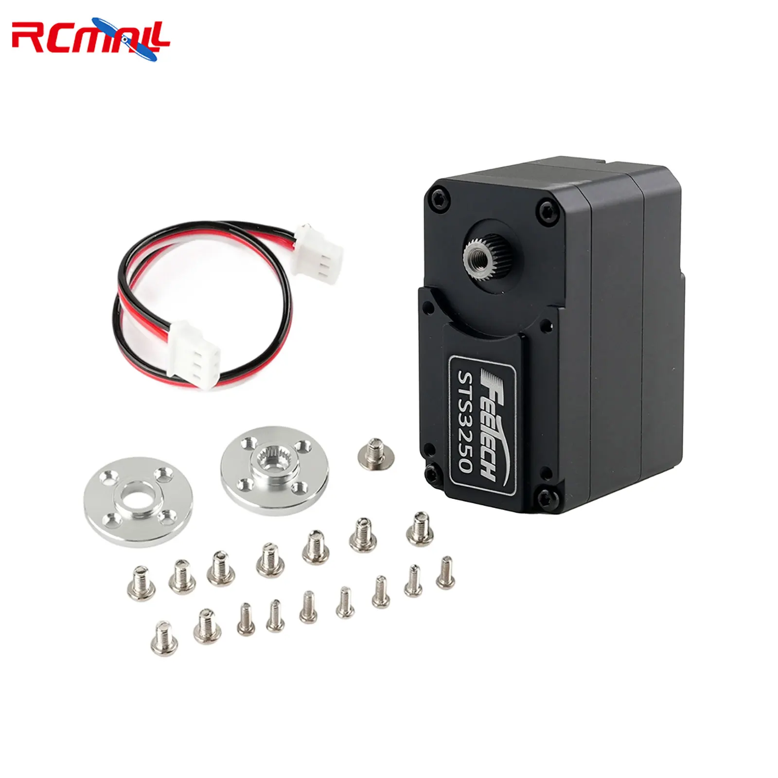 Feetech STS3250 12V 50KG Magnetic Encoder Double Shaft TTL Servo Coreless Motor Serial Bus Smart Servo Aluminum Case 360 Degrees
