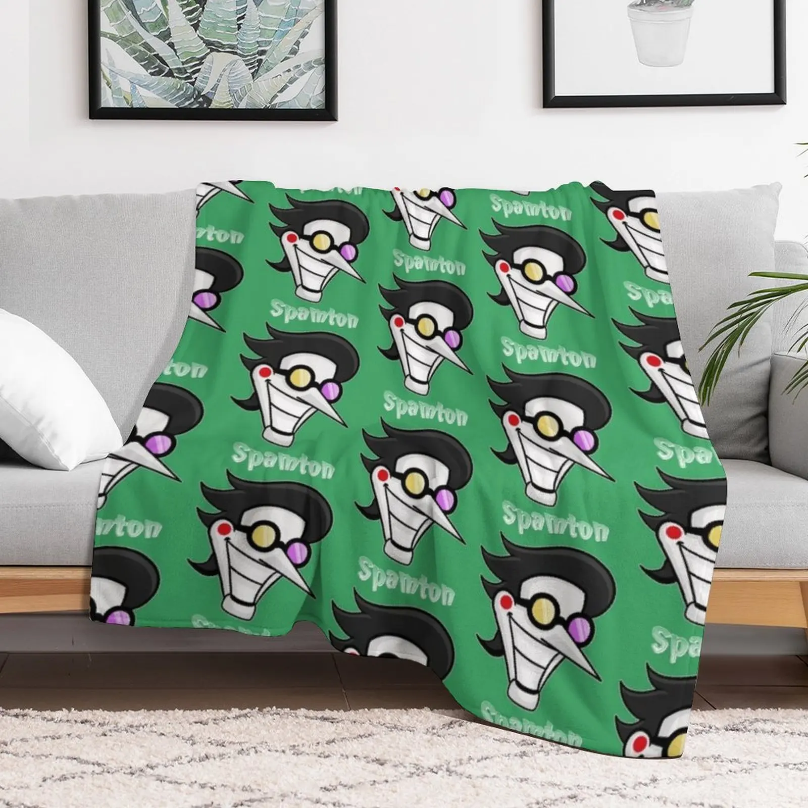 Deltarune Spamton Throw Blanket