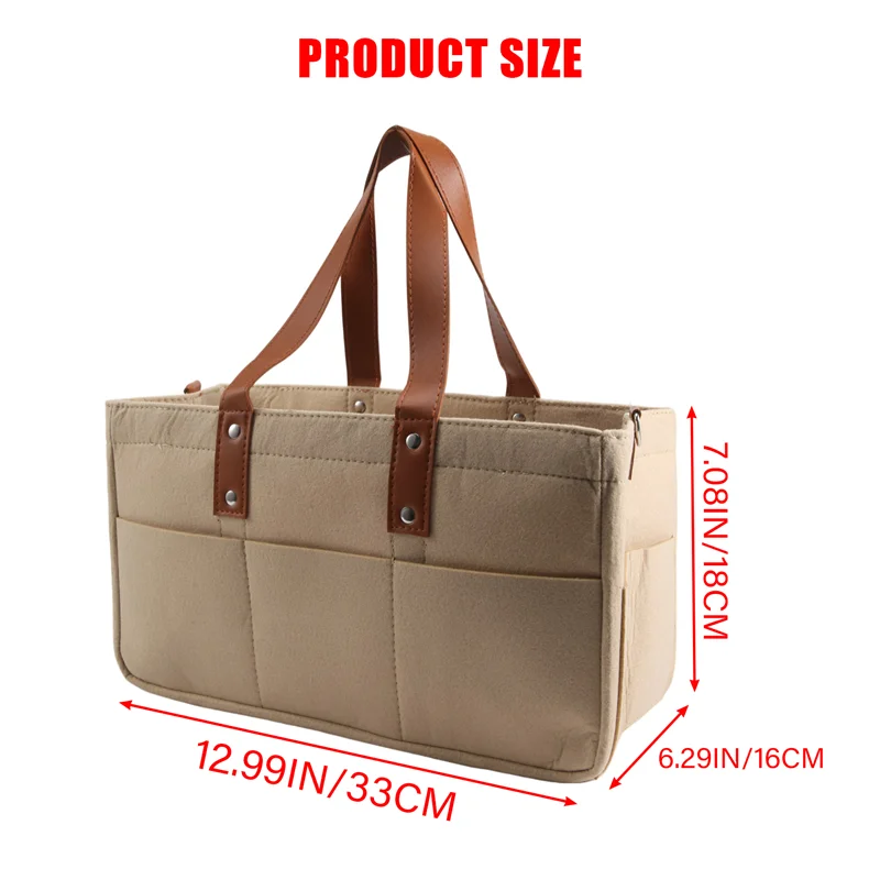 AS96-아기 펠트 수납 정리함 유아 기저귀 가방 손잡이 포함 캐디 기저귀 교환용 어린이 수납 캐리어