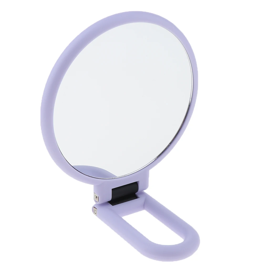 Folding Round Magnified Shaving Mirror Countertop Hanging Vanity Mirror