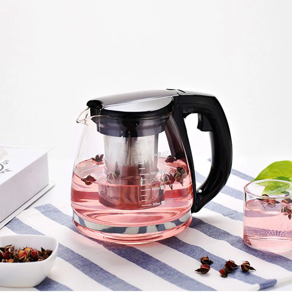 

1100Ml Premium Borosilicate Glass Teapot Heat Resistant Tea Pot with Stainless Steel Infuser Lid for Loose Leaf Tea Coffee Fruit