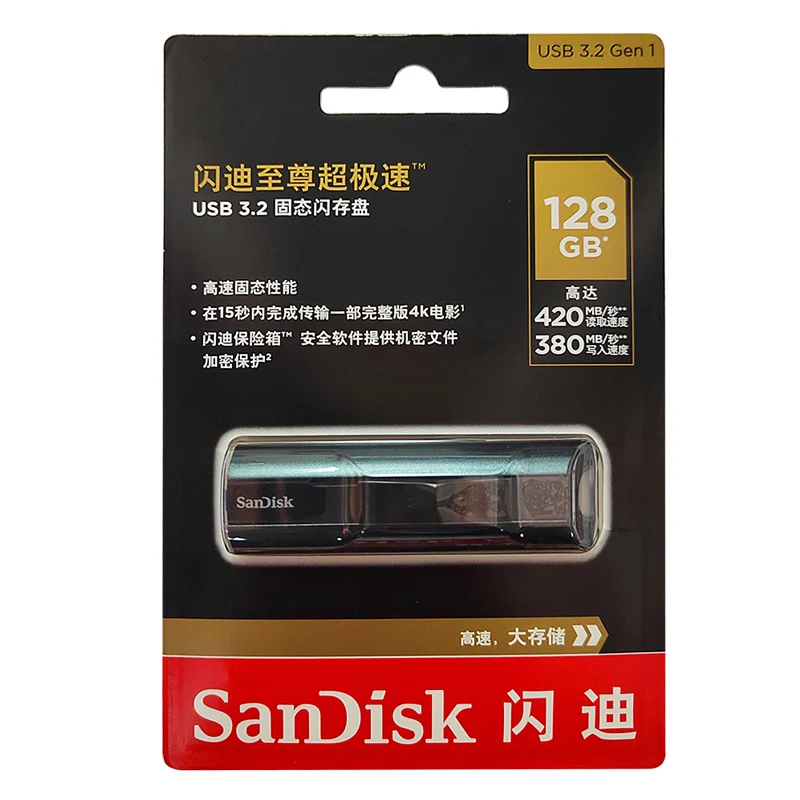 SanDisk Extreme PRO USB 3.2 Solid State Flash Drive 128GB 256GB 512GB 1TB Pen Drive Up to 420MB/s USB Flash Drive SDCZ880 U Disk