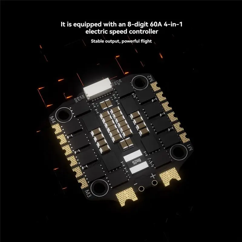 Y44A F745 FPV Stack 60A 4-In-1 ESC Dual Gyroscope 512MB Black Box Flight Controller for RC Drone 30.5x30.5mm