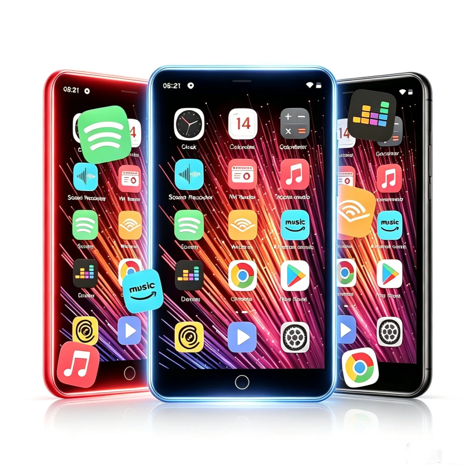 80GB 4 Inch Touch Screen Android 9.0 MP3 MP4 Player HiFi Lossless WiFi Bluetooth Built-in Speaker FM Radio E-Book Up To 512GB