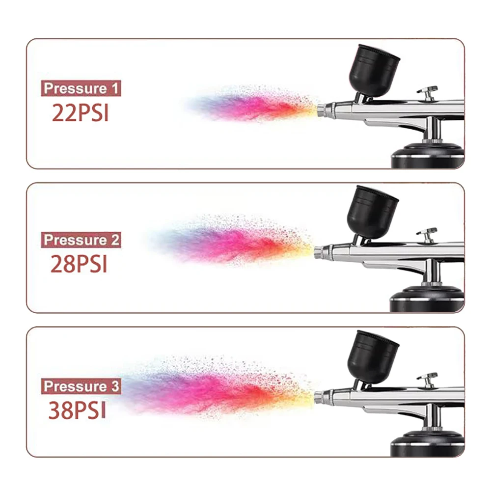 Airbrush With Compressor Pro Aerografo Kit For Face Paint Makeup , Nails Design , Cake Coloring , Model Painting