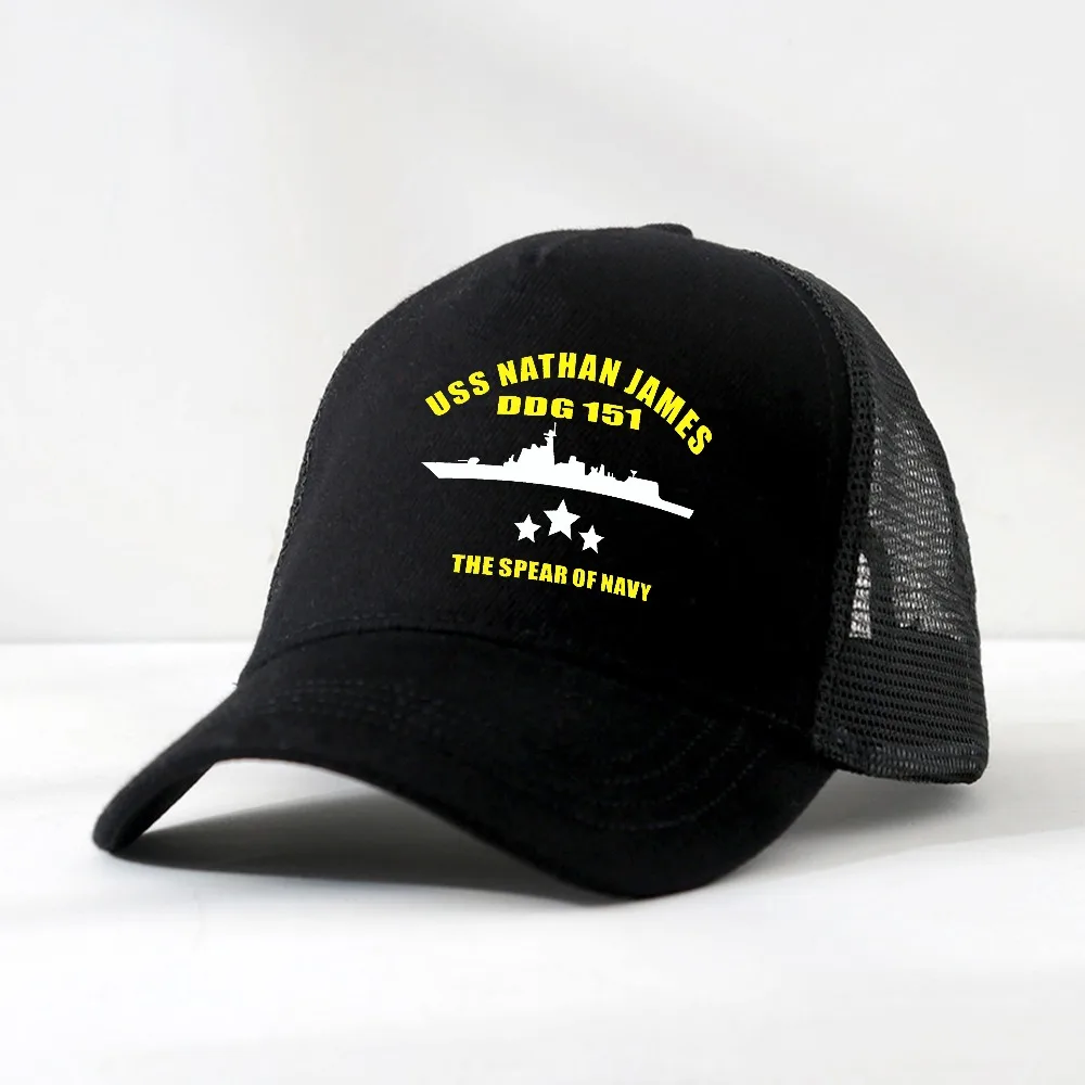 USS Nathan James A Tribute to the Iconic Navy Ship Baseball Cap Outdoor  tactics Mesh breathable Trucker hats Casquette