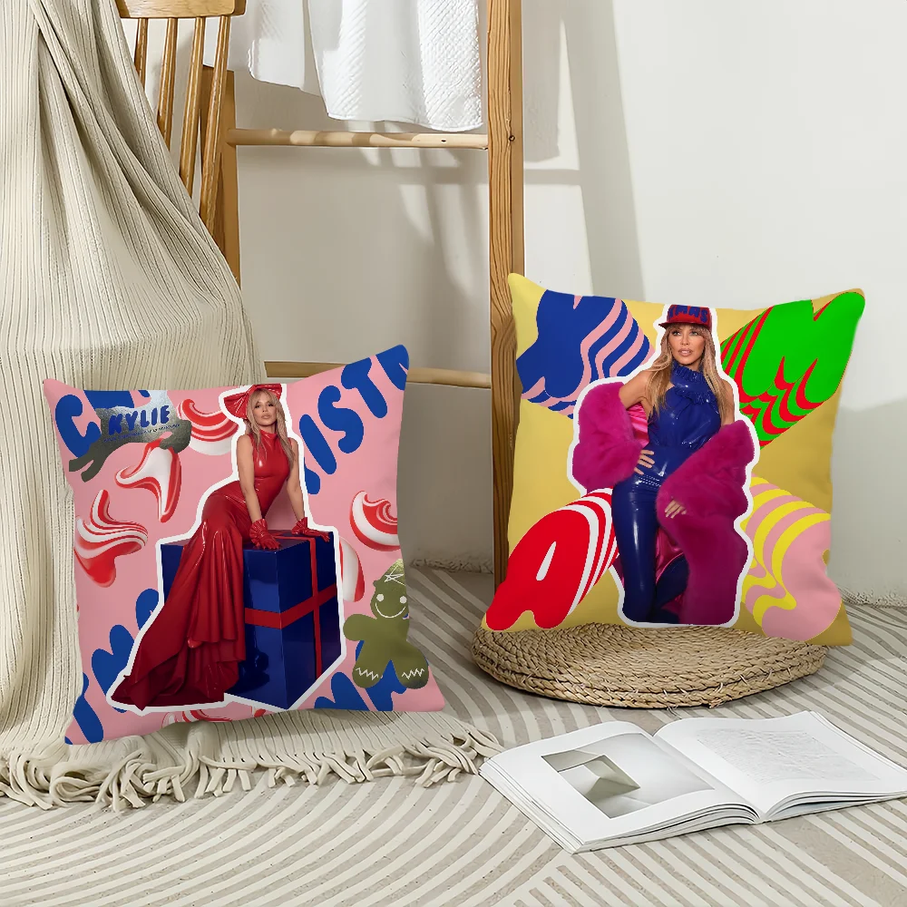 Singer Kylie Minogue Kylie Christmas Pillow Case Office Cushions Suitable For Sofa Car Bedroom Decorative Cushion Cover