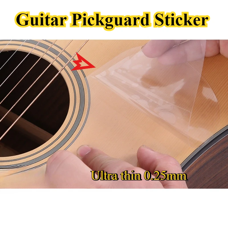 

1PC Wooden Guitar Shield Transparent ballad 40/41 inch Backboard Mudguard No trace string adsorbent Protective board sticker SSS
