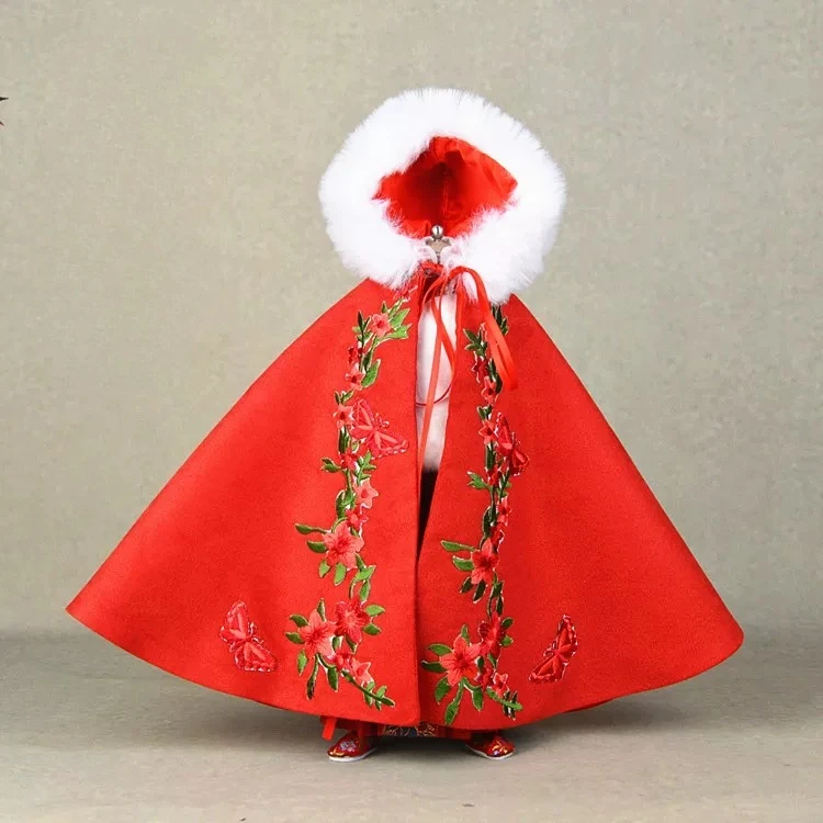 1/6 Maßstab Chinesisches Tang-Kostüm für Frauen, bedruckter Hanfu-Pferdegesichtsrock, Kapuzenumhang für 12-Zoll-Soldaten-Actionfigur-Puppe – Detail 27