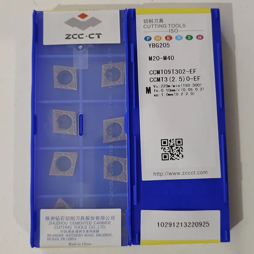 

CCMT09T302-EF YBG205 CCMT09T302-EF CCMT32.50.5 ZCC.CT CNC blade carbide inserts Turning inserts For Stainless steel M20-M40