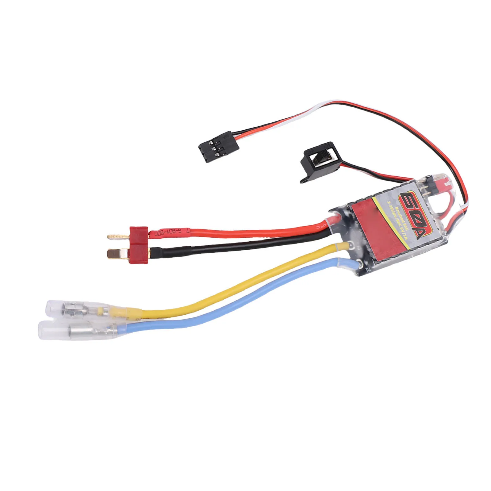 ESC مناسب لـ 540 550 380 370 RC سيارة قارب نحى المحرك 60A وحدة تحكم السرعة الإلكترونية مع T المكونات نحى ESC ESC مع T التوصيل #6