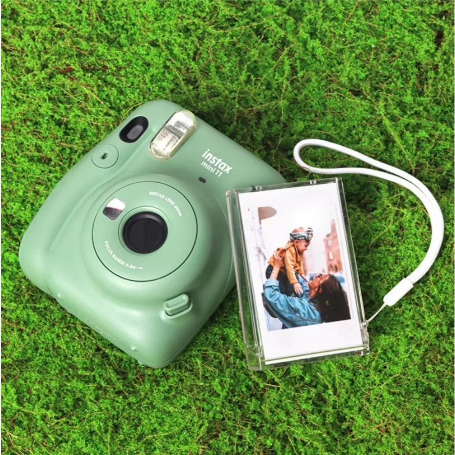 3-inch Film Clear Photo Storage Box Instant Camera Photo Case For Fujifilm Instax Mini 12/11/9/8/7 With Strap