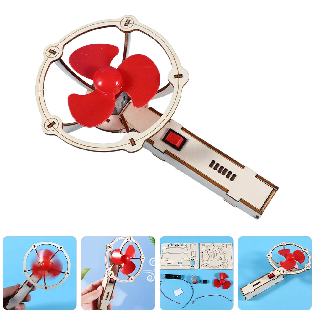 

2Sets Handheld DIY Electric Fan Assembly for Kids Science Experiment Education Interactive Parent Child Learning Kit