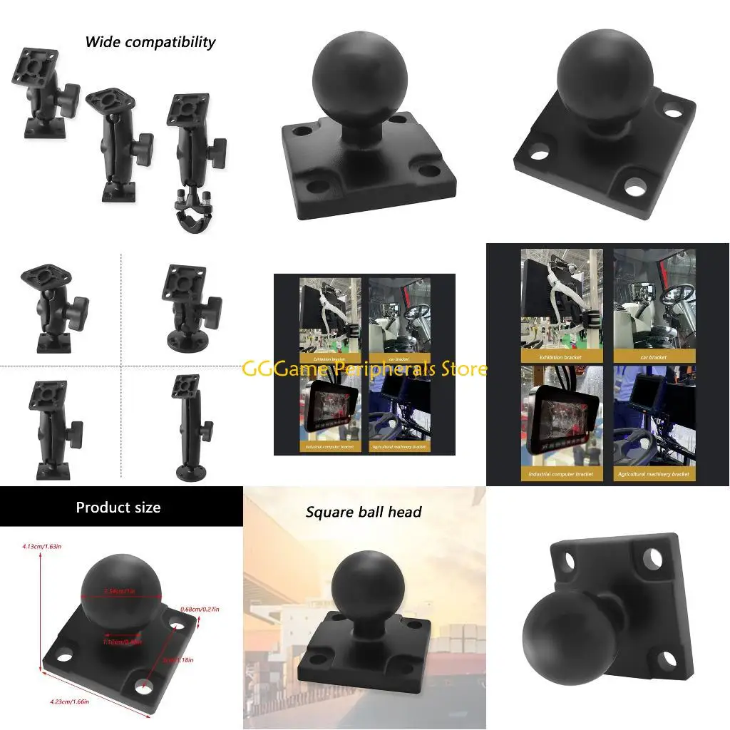 

U55B Multiple Motorcycle Device Holder Quick Install Square Base 1in Ball Head For Navigation And Communication
